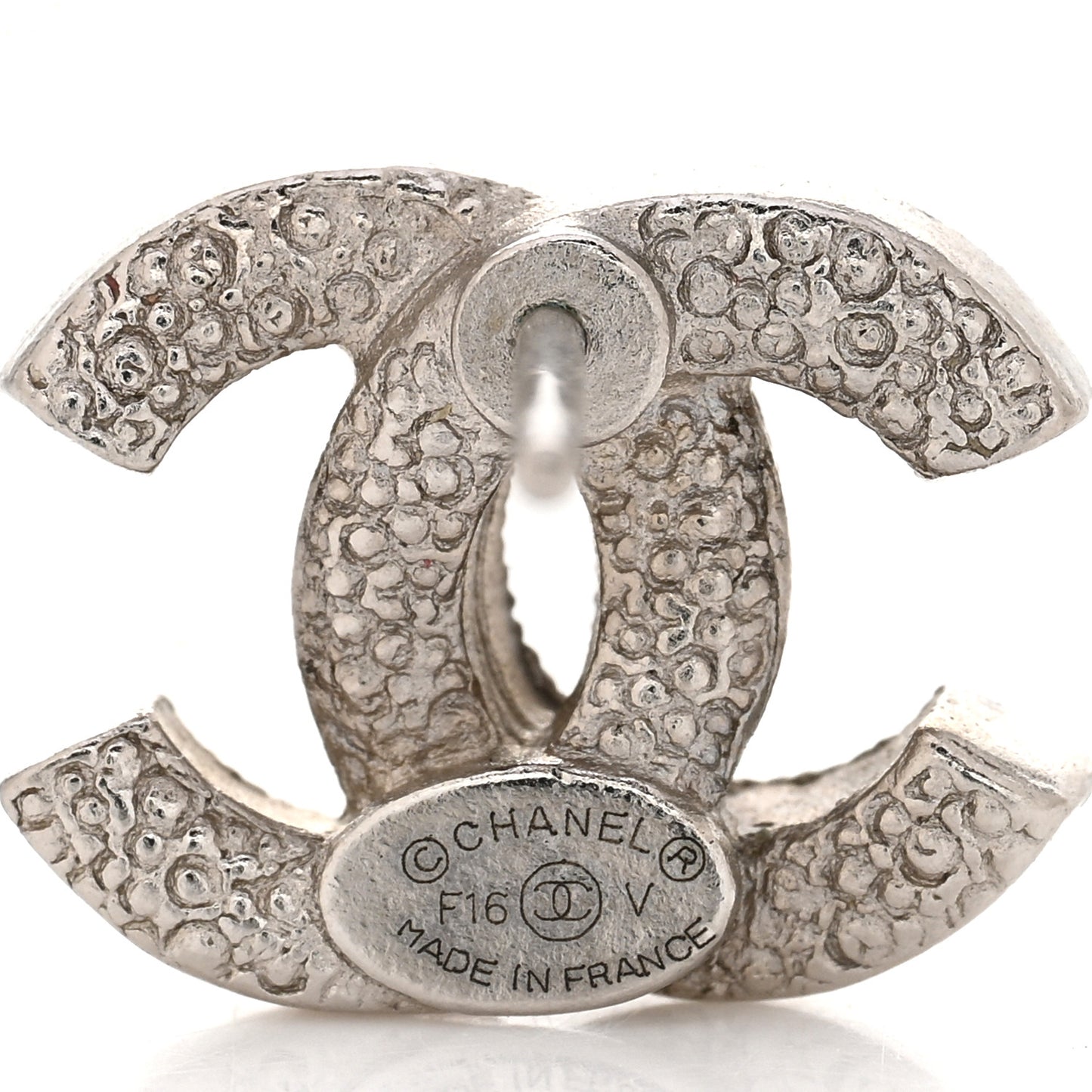 Crystal CC Earrings Silver