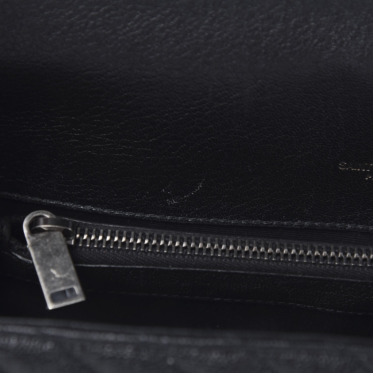 Saint Laurent Sheepskin Matelasse Chevron Monogram Large College Satchel Black 12 of 15