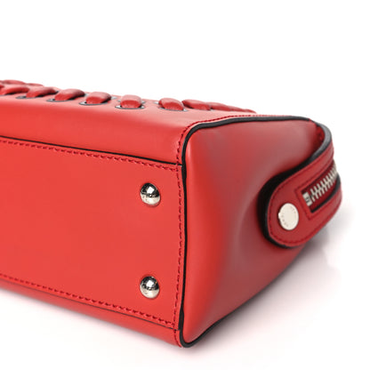 Fendi Vitello Baltico Dolce Nappa Lace Up Small Dotcom Click Chain Satchel Bloody Mary 10 of 10