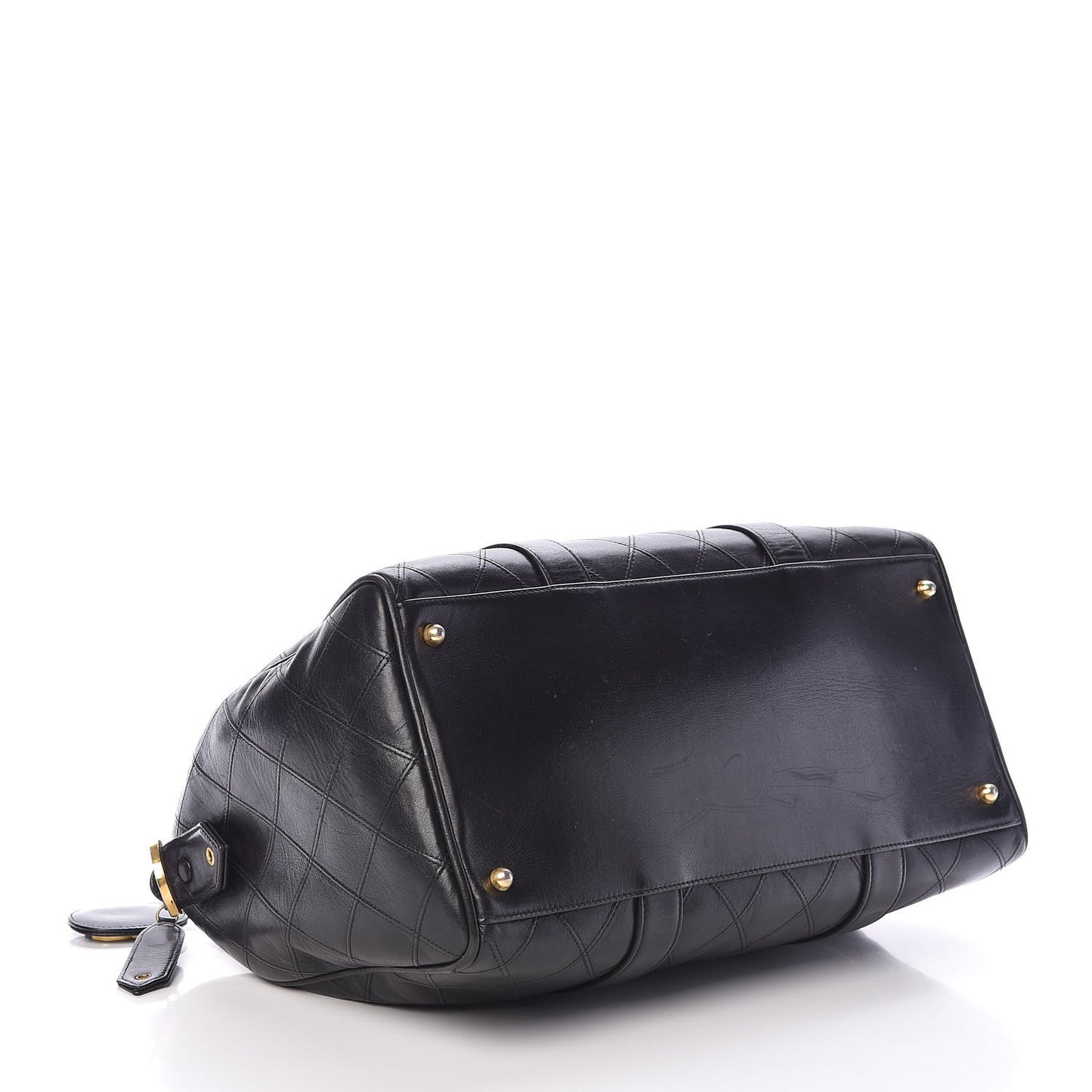 Calfskin Stitched CC Boston Black