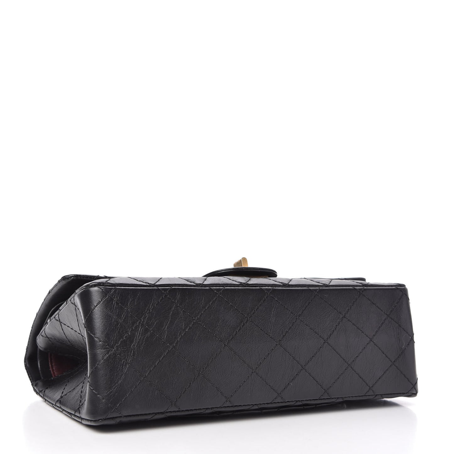Aged Calfskin Quilted 2.55 Reissue 225 Flap Black
