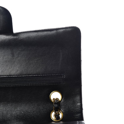 Chanel Lambskin Quilted Medium Double Flap Black 12 of 17