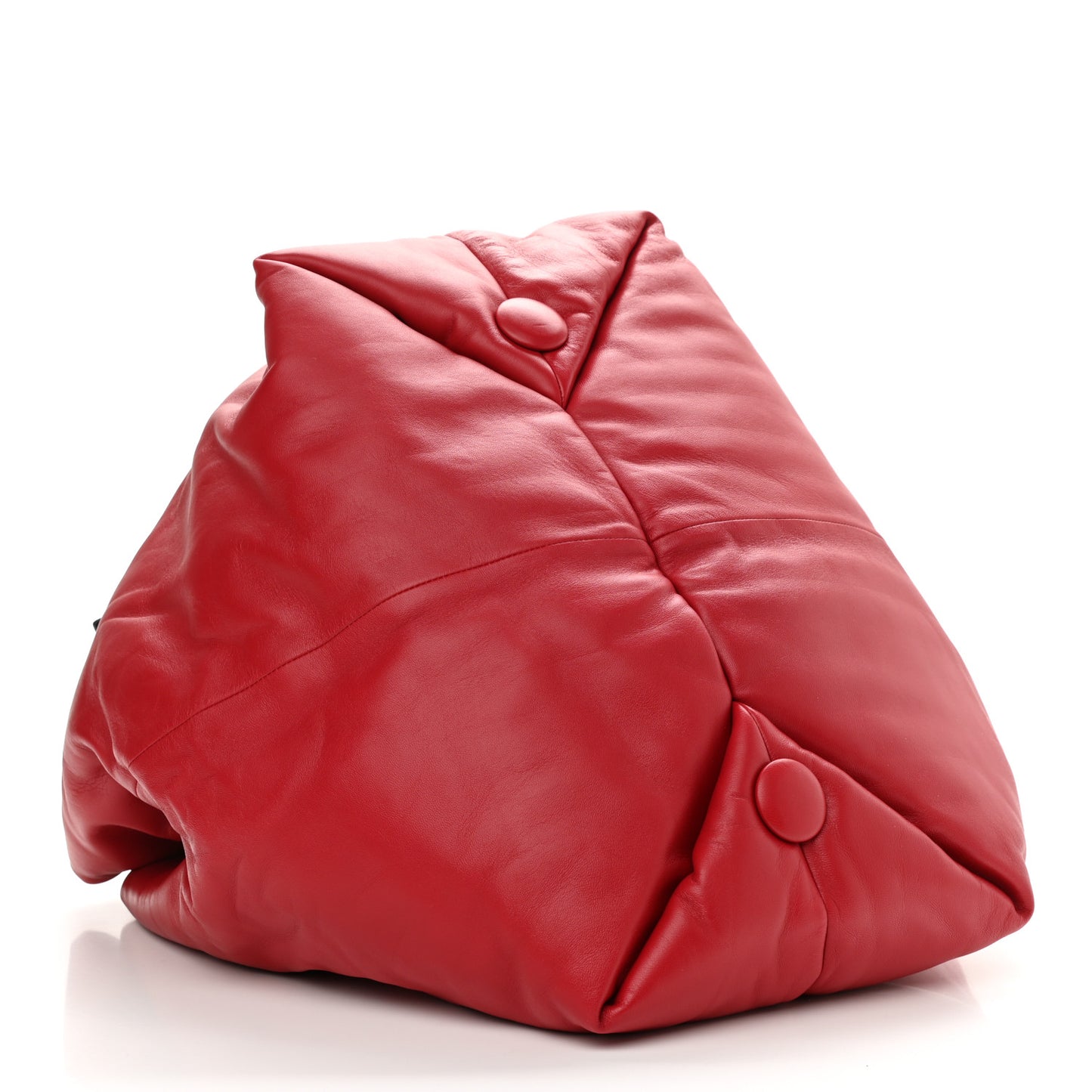 Lambskin Large Puffy Tobo Tote Red