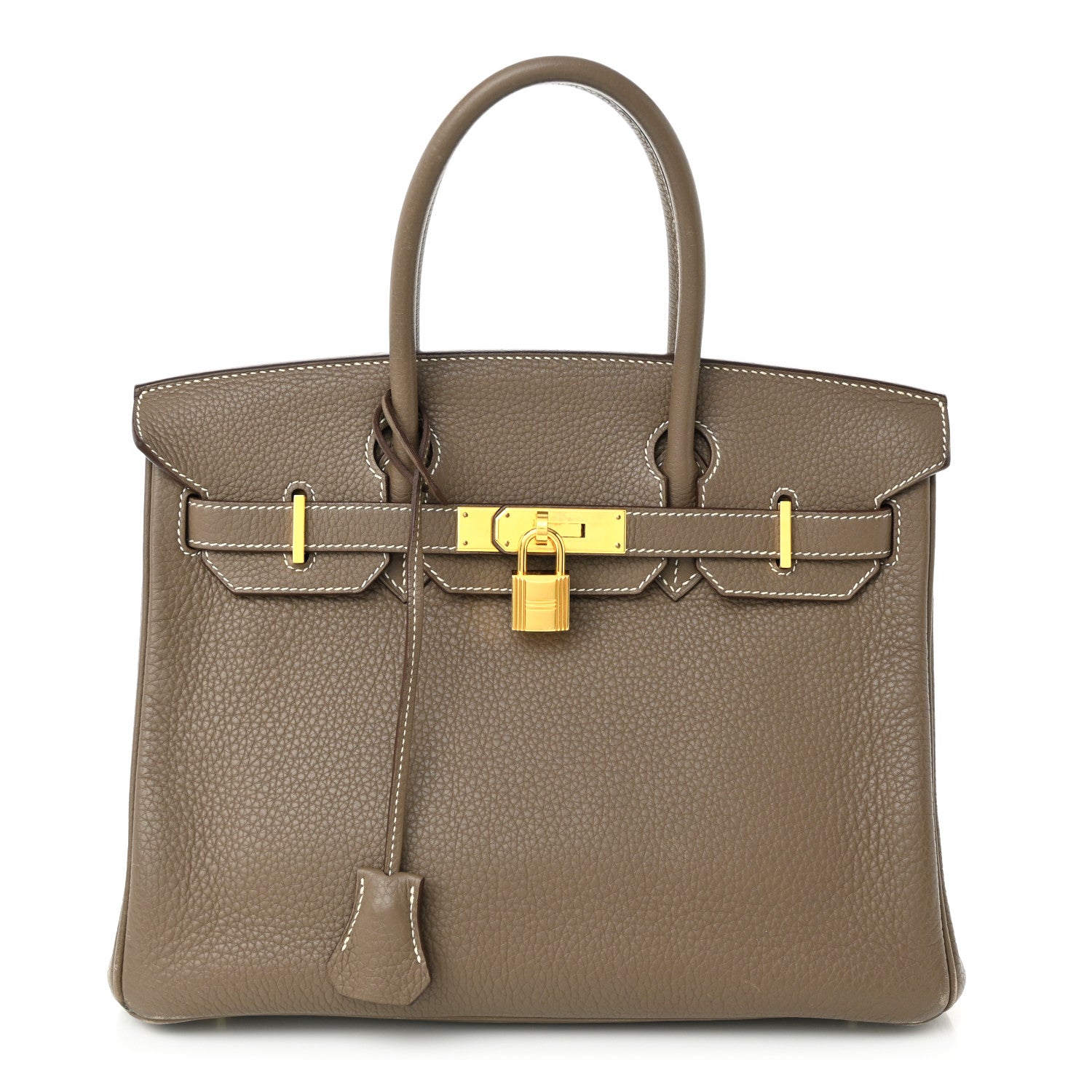 Hermes Taurillon Clemence Birkin 30 Etoupe 1 of 13