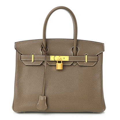 Hermes Taurillon Clemence Birkin 30 Etoupe 1 of 13
