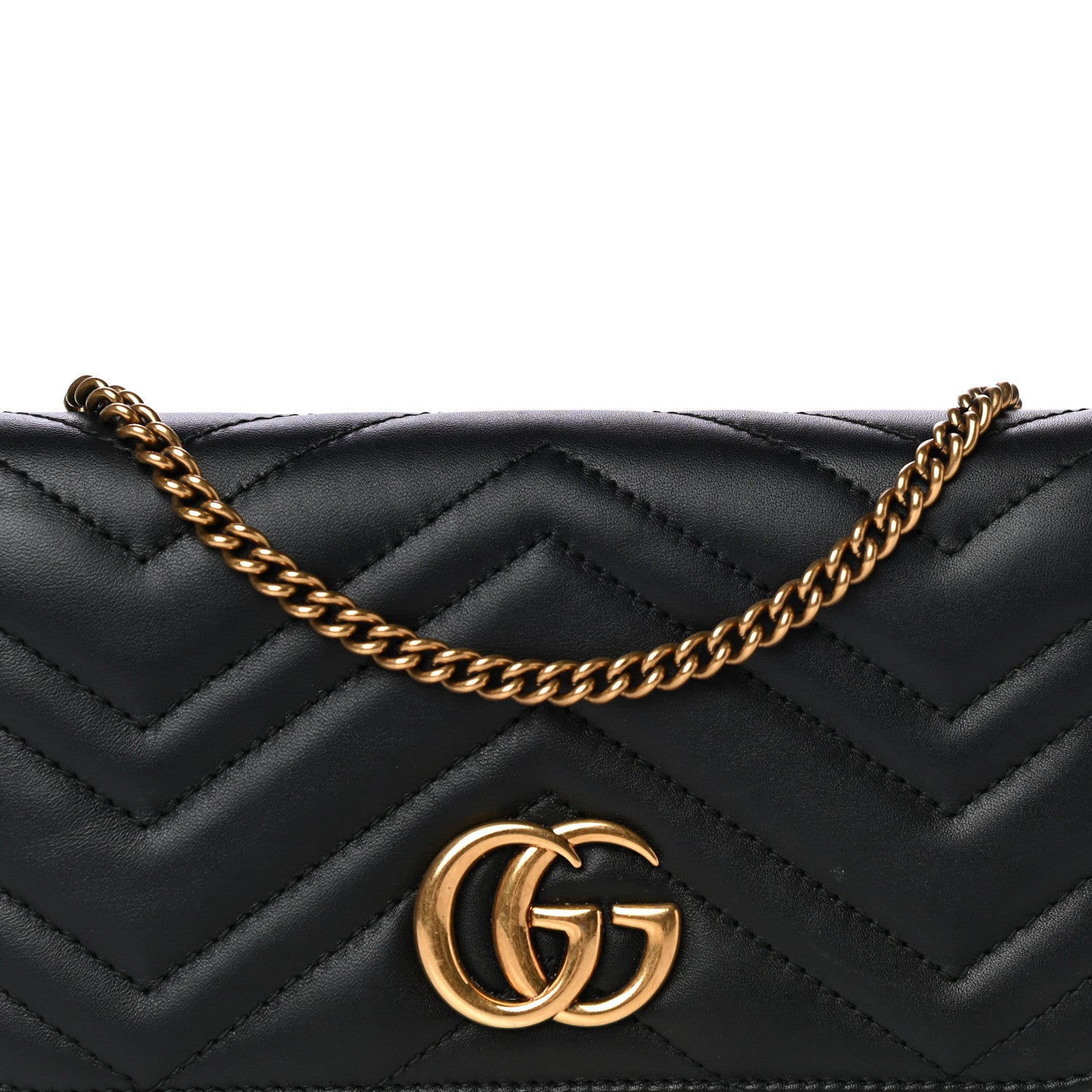 Gucci Calfskin Matelasse GG Marmont Mini Bag Black 8 of 12