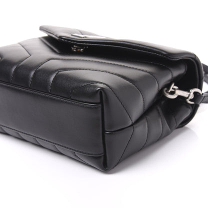 Saint Laurent Calfskin Y Quilted Monogram Toy Loulou Crossbody Bag Black 6 of 10