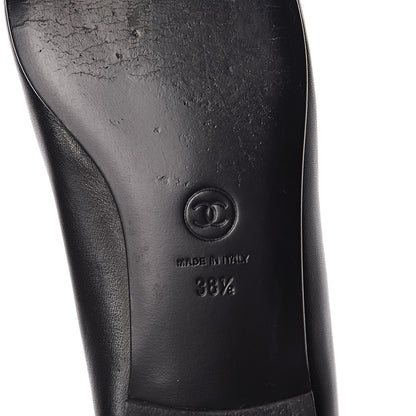 Chanel Lambskin Patent Cap Toe Ballerina Flats 38.5 Black 6 of 9