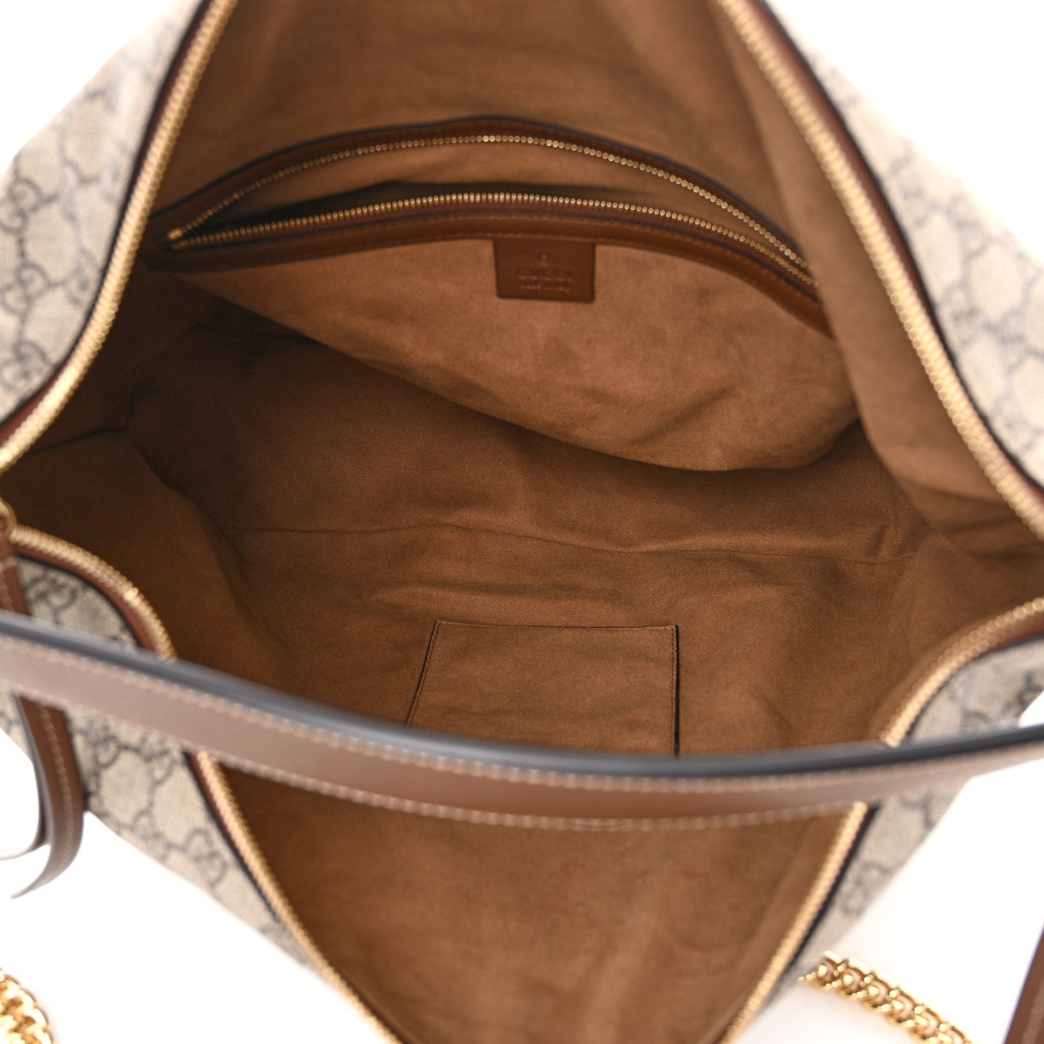 Gucci GG Supreme Monogram Large Linea A Hobo Light Brown 5 of 10
