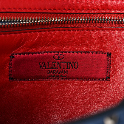 Valentino Garavani Suede Rockstud Spike Wallet on Chain Bright Blue 6 of 6