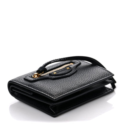 Balenciaga Grained Calfskin Neo Classic Wallet Black 4 of 6