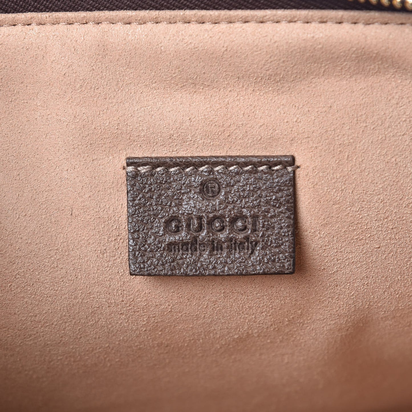GG Supreme Monogram Large Ophidia Pouch Clutch Brown