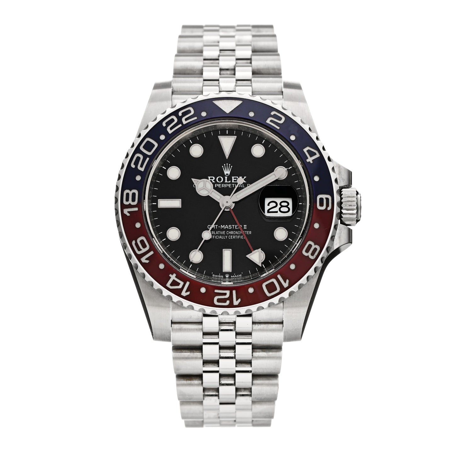 Stainless Steel 40mm Oyster Perpetual Date GMT Master Ⅱ Pepsi Watch 126710BLRO