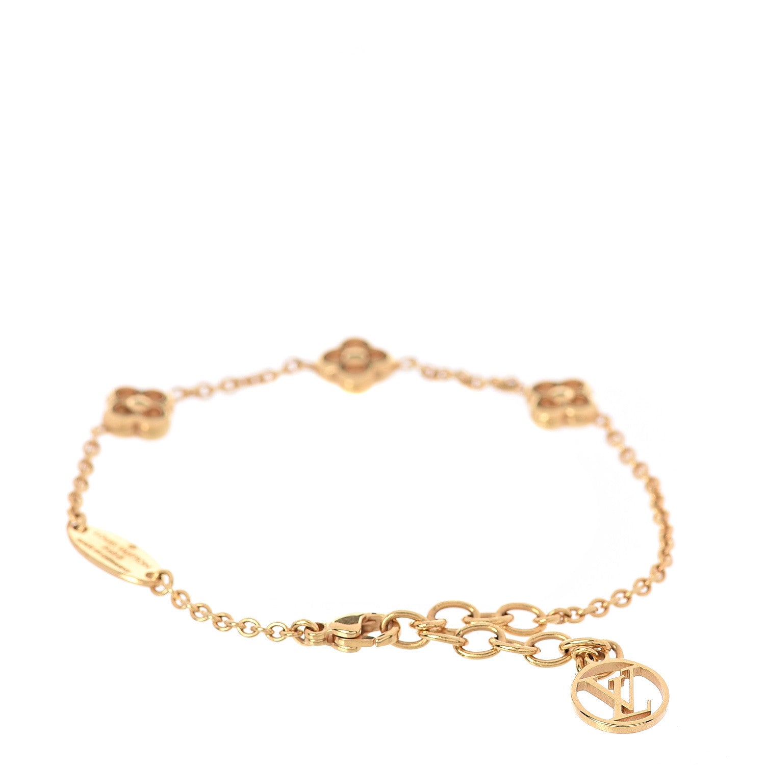 Louis Vuitton Brass Flower Full Bracelet Gold 2 of 3