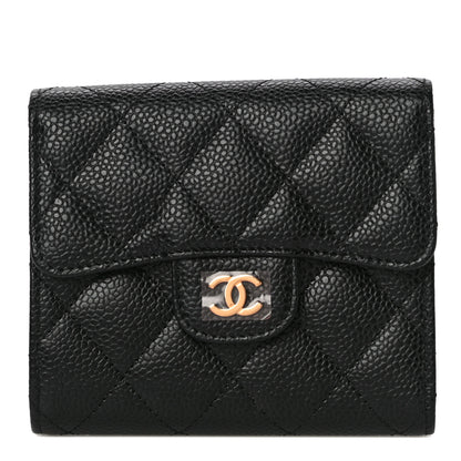 Chanel Caviar Quilted Compact Flap Wallet Black 1 of 11