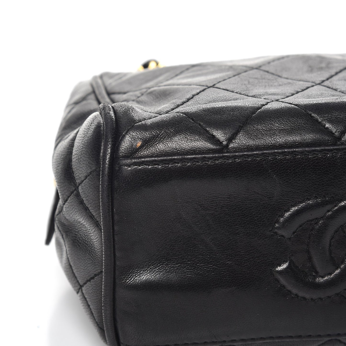 Lambskin Quilted Small Shoulder Bag Black