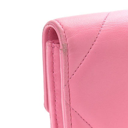 Chanel Lambskin Quilted Chanel 19 Flap Wallet Pink 10 of 11