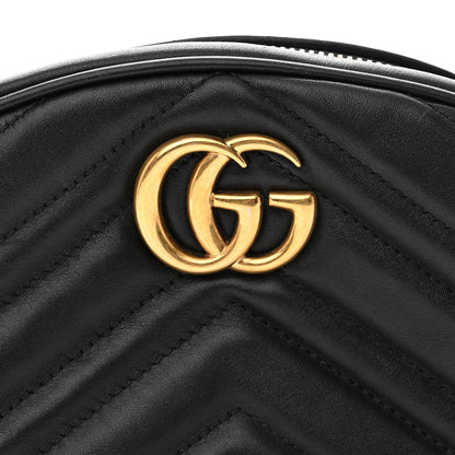 Gucci Calfskin Matelasse GG Marmont Belt Bag 105 42 Black 9 of 14