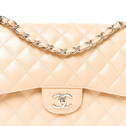 Chanel Caviar Quilted Jumbo Double Flap Beige Clair 8 of 11