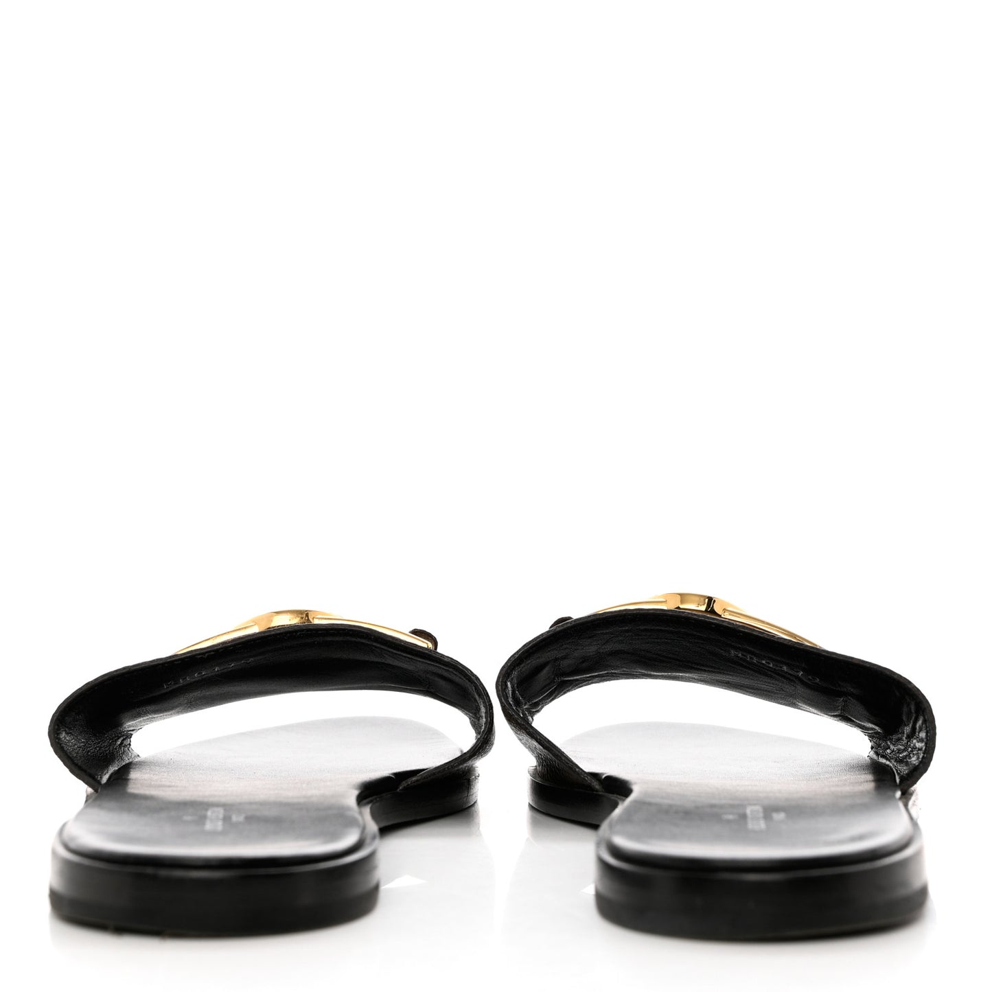 Patent Monogram Lock It Flat Mule 39.5 Black