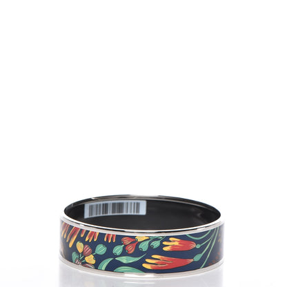 Hermes Enamel Printed Wide Le Marche de Savana Bracelet 85 Exotique 3 of 7