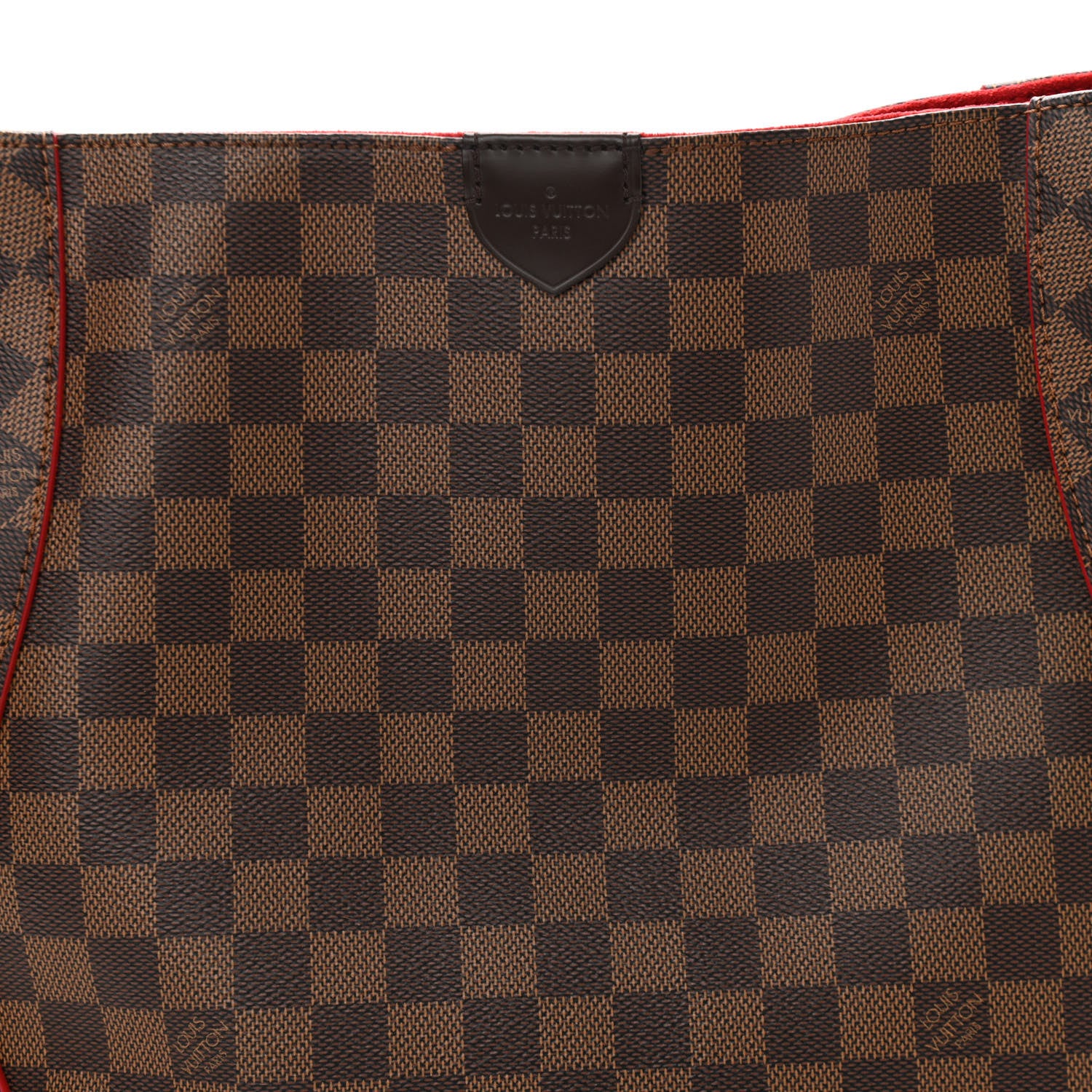 Louis Vuitton Damier Ebene Caissa Hobo Cherry 8 of 11