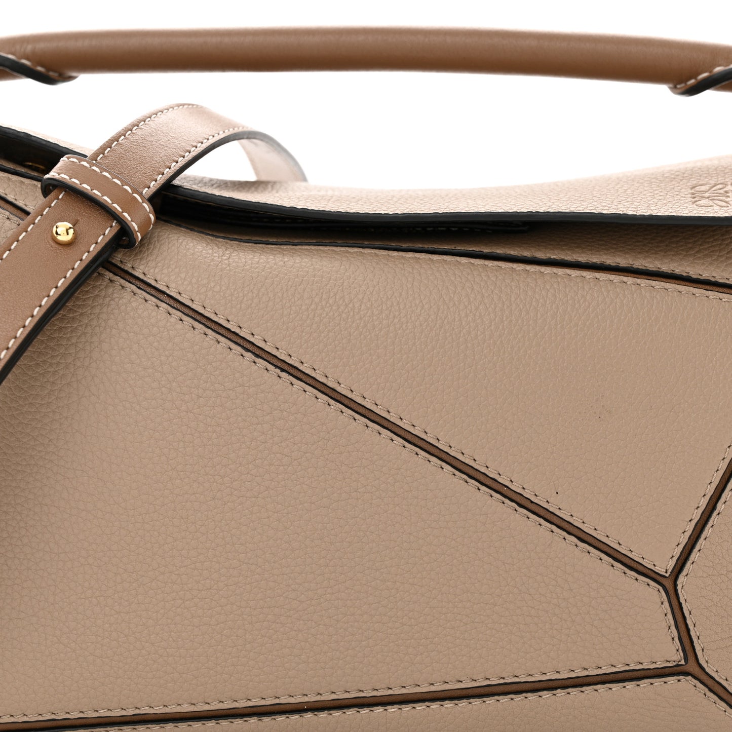 Grained Calfskin Small Puzzle Bag Sand Mink