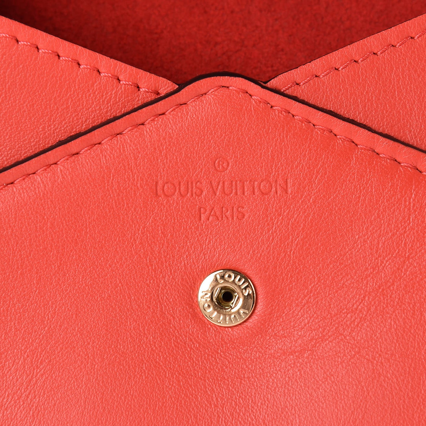 Veau Cachemire Chinese New Year Rooster Envelope Pouch Red