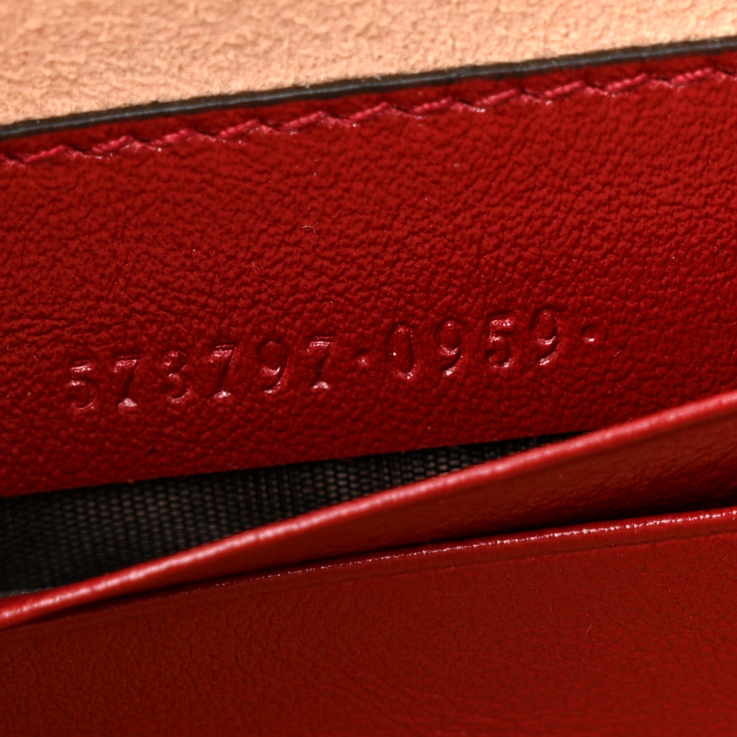 Gucci Textured Calfskin Web Mini Rajah Slim Flap Shoulder Bag Romantic Cherry 7 of 11