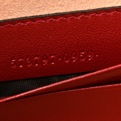 Gucci Textured Calfskin Web Mini Rajah Slim Flap Shoulder Bag Romantic Cherry 7 of 11