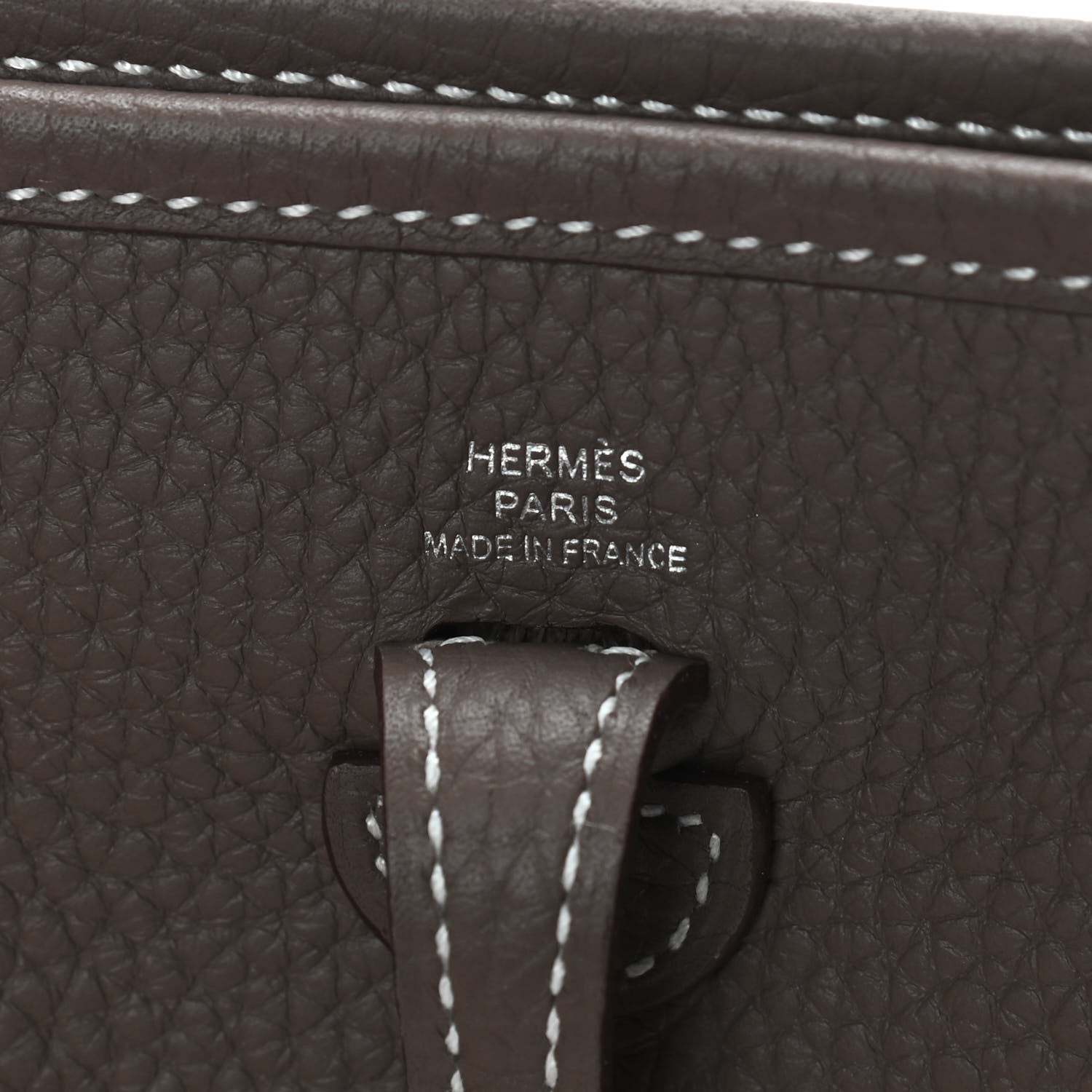 Hermes Taurillon Clemence Amazone Evelyne TPM Etoupe Bleu Indigo 5 of 8
