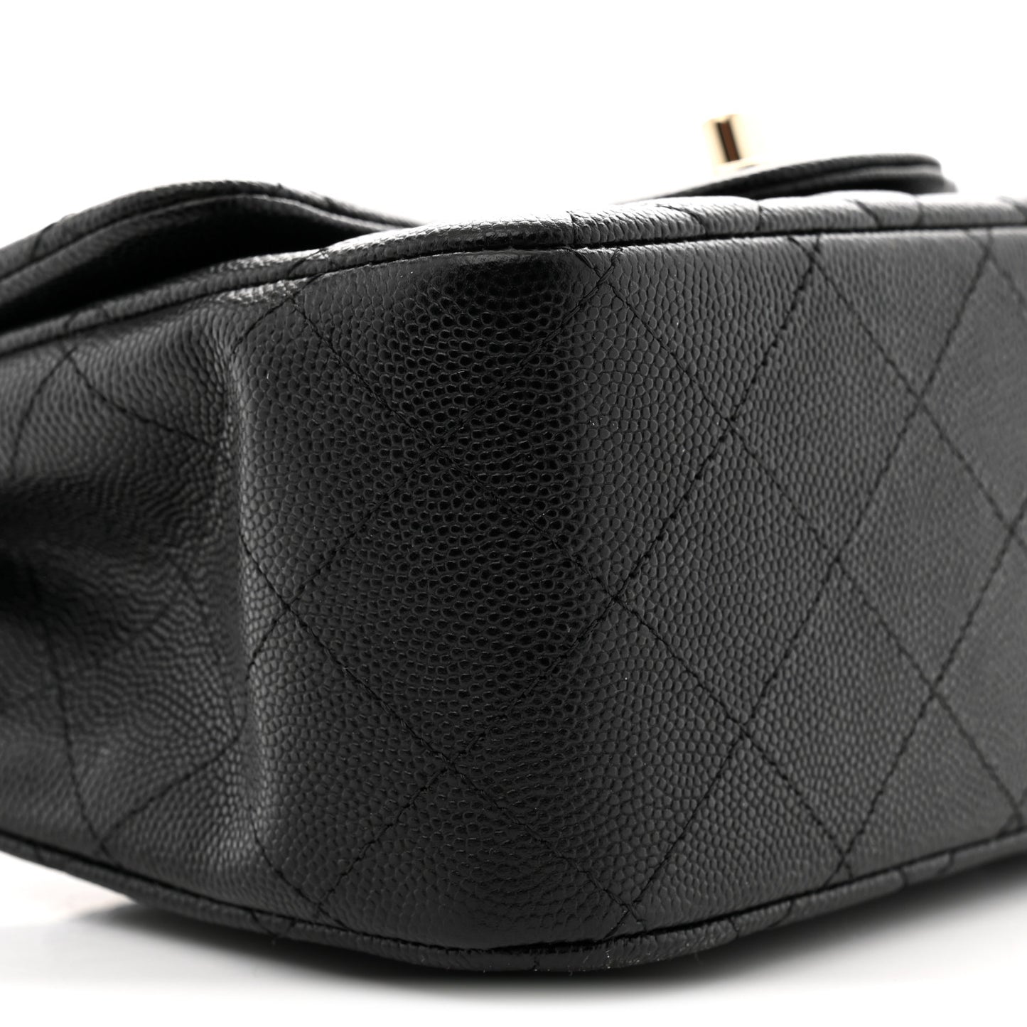 Caviar Quilted Mini Square Flap Black