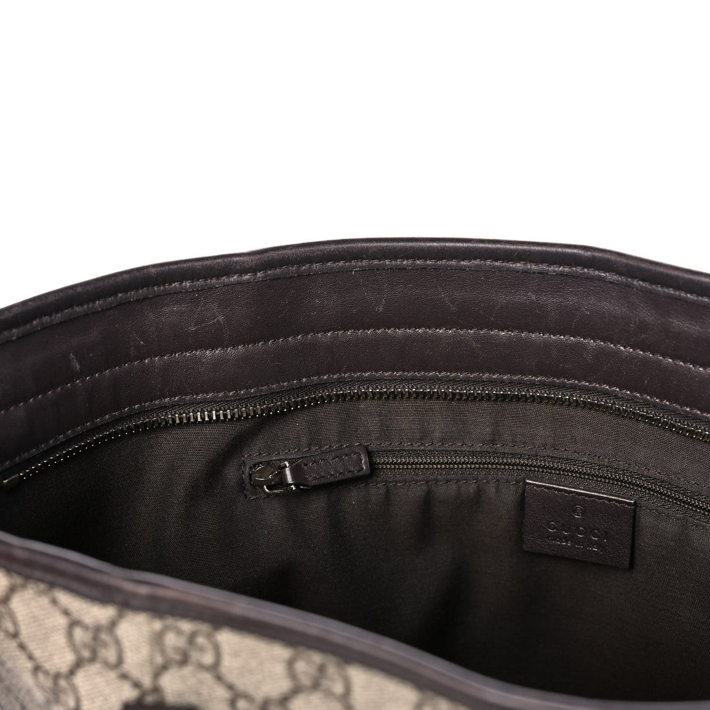 GG Supreme Monogram Medium Joy Tote Dark Brown