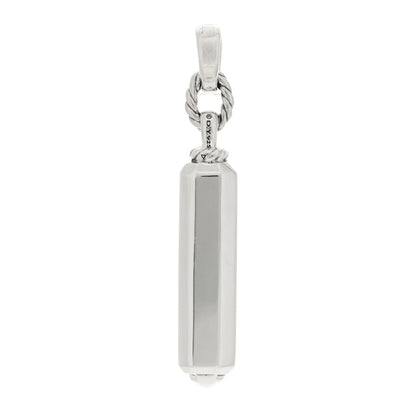 David Yurman Sterling Silver Diamond Lexington Barrel Pendant 4 of 5