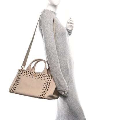 Prada Canapa Crystal Studded Tote Corda 3 of 9