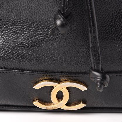 Chanel Caviar CC Drawstring Shoulder Bag Black 15 of 18