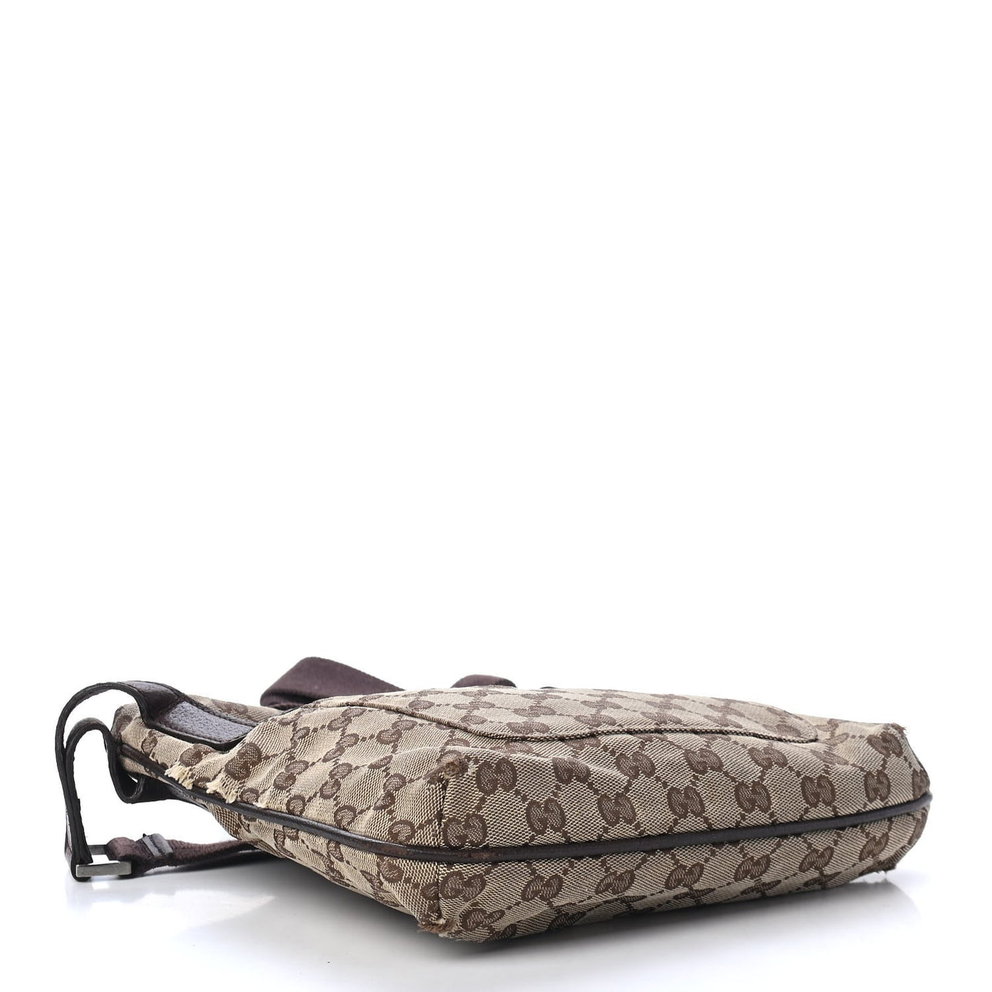Monogram Flat Messenger Bag Dark Brown