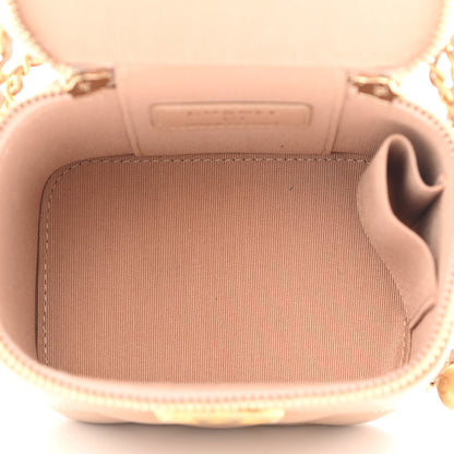 Chanel Calfskin Quilted Mini Perfect Fit Vanity Case With Chain Beige 5 of 10