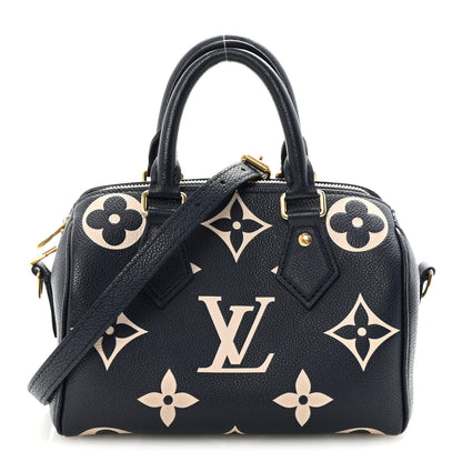Louis Vuitton Empreinte Monogram Giant Speedy Bandouliere 20 Navy Creme 1 of 9