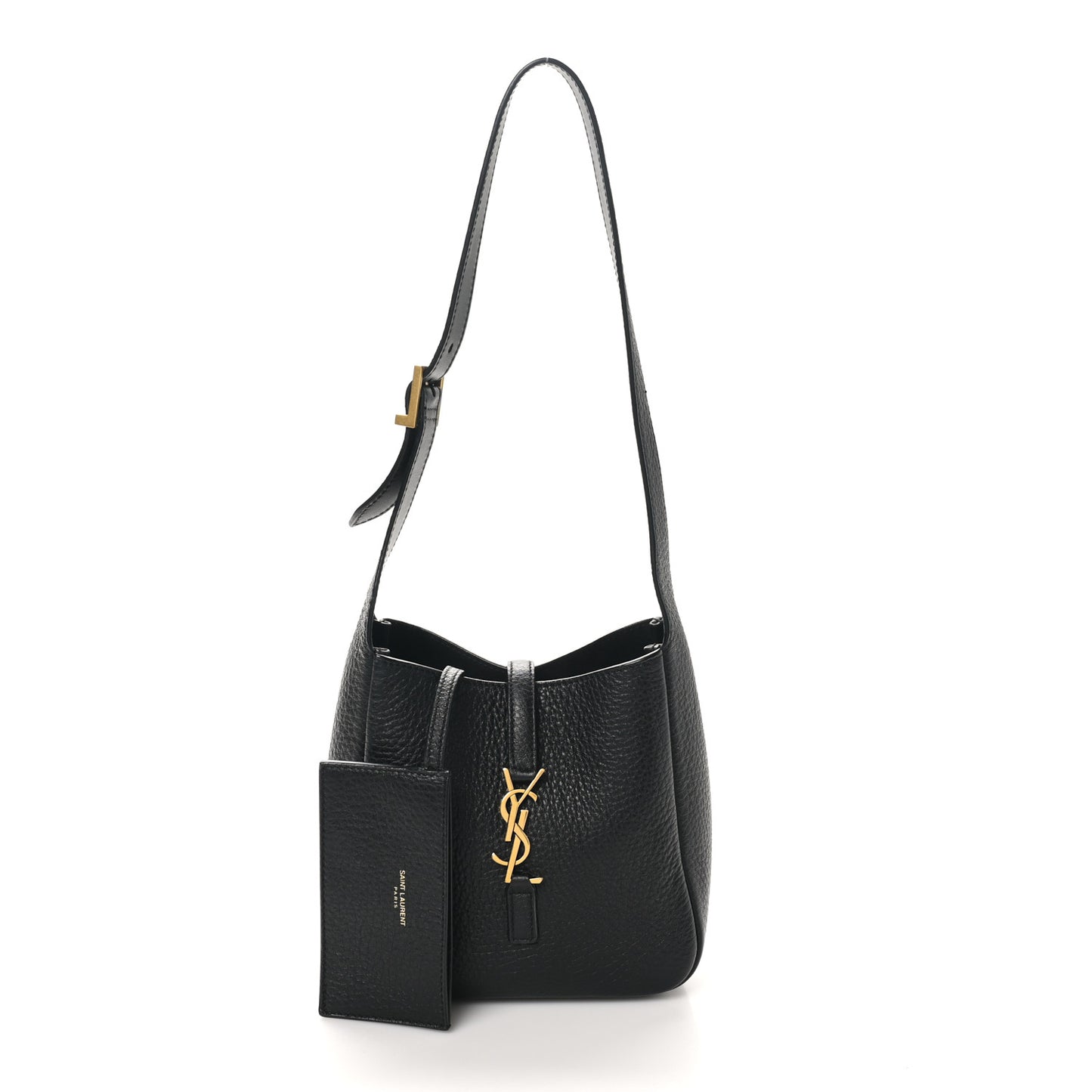 Grained Calfskin Baby Le 5 A 7 Supple Hobo Black