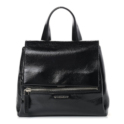Givenchy Crinkled Patent Small Pandora Pure Flap Bag Black 1 of 10