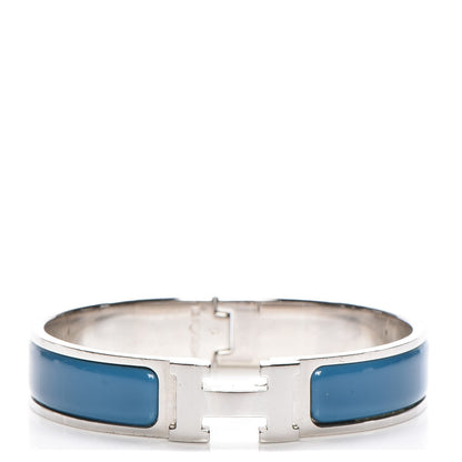 Hermes Narrow Enamel Clic Clac H Bracelet PM Bleu 1 of 5