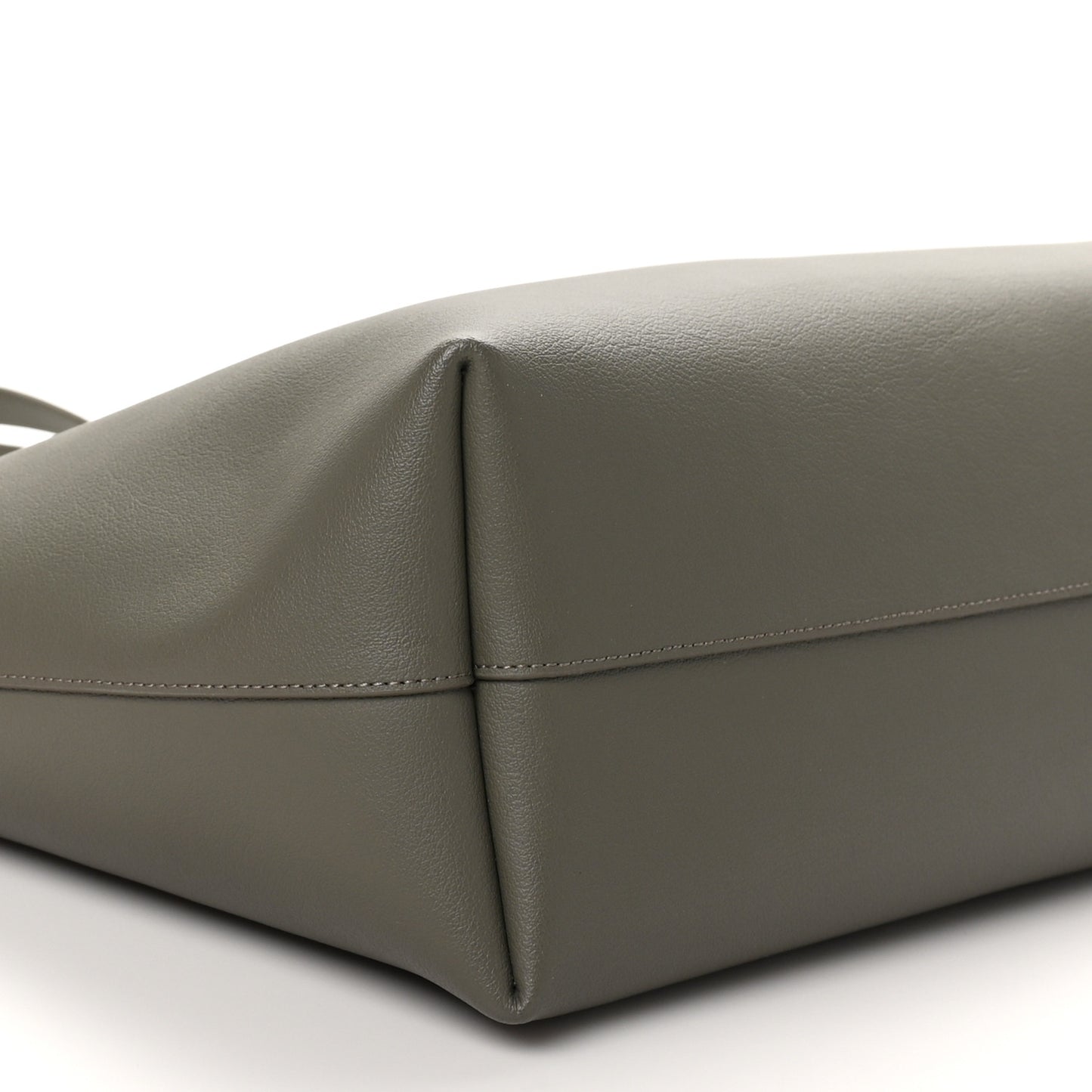 Calfskin Large Shopping Tote Kaki Militaire
