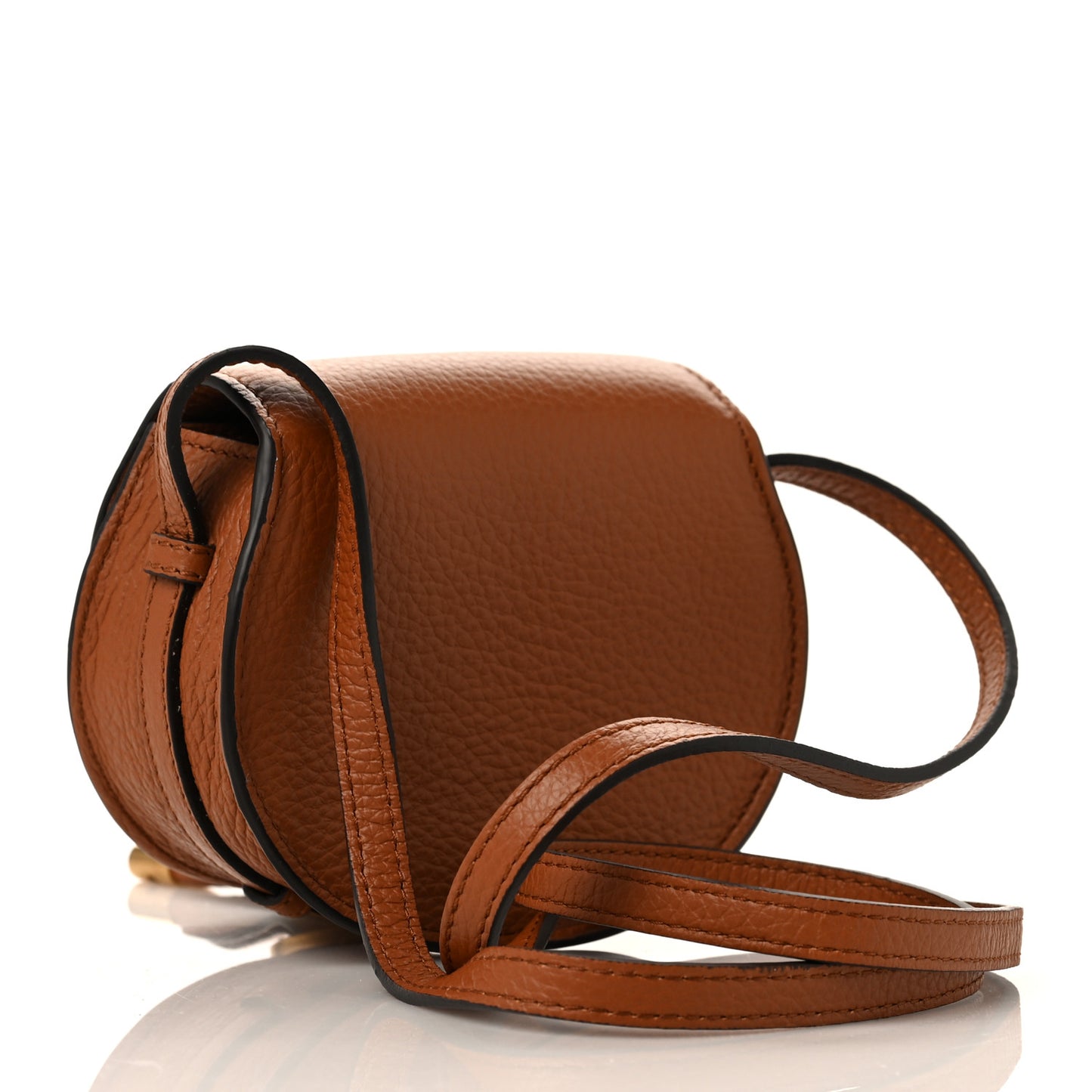 Calfskin Nano Marcie Saddle Bag Tan