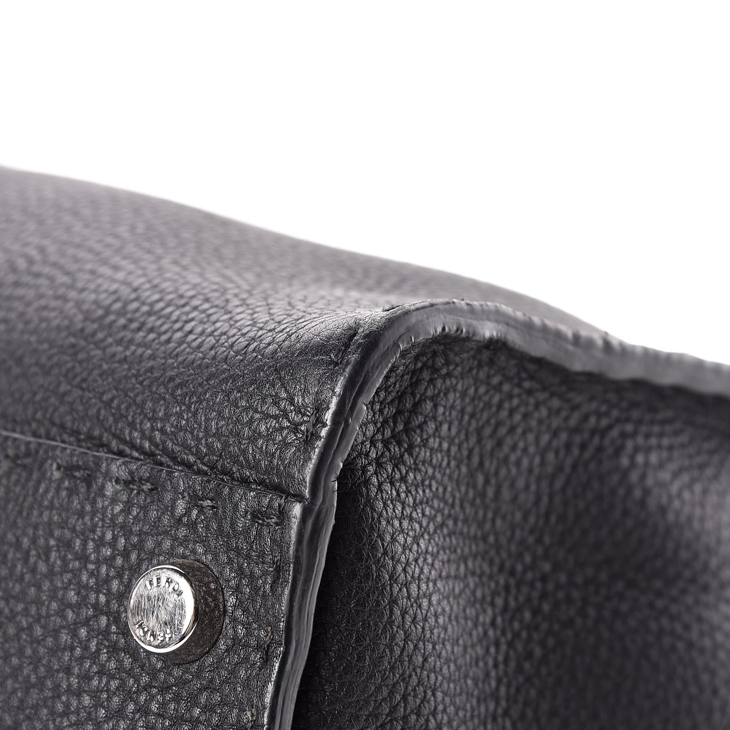 Fendi Cuoio Romano Selleria Bi-Color Large Peekaboo Iconic Satchel Black Mou 14 of 17