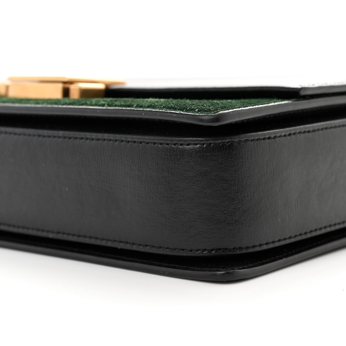 Smooth Calfskin Suede Medium Bellechasse Dark Green
