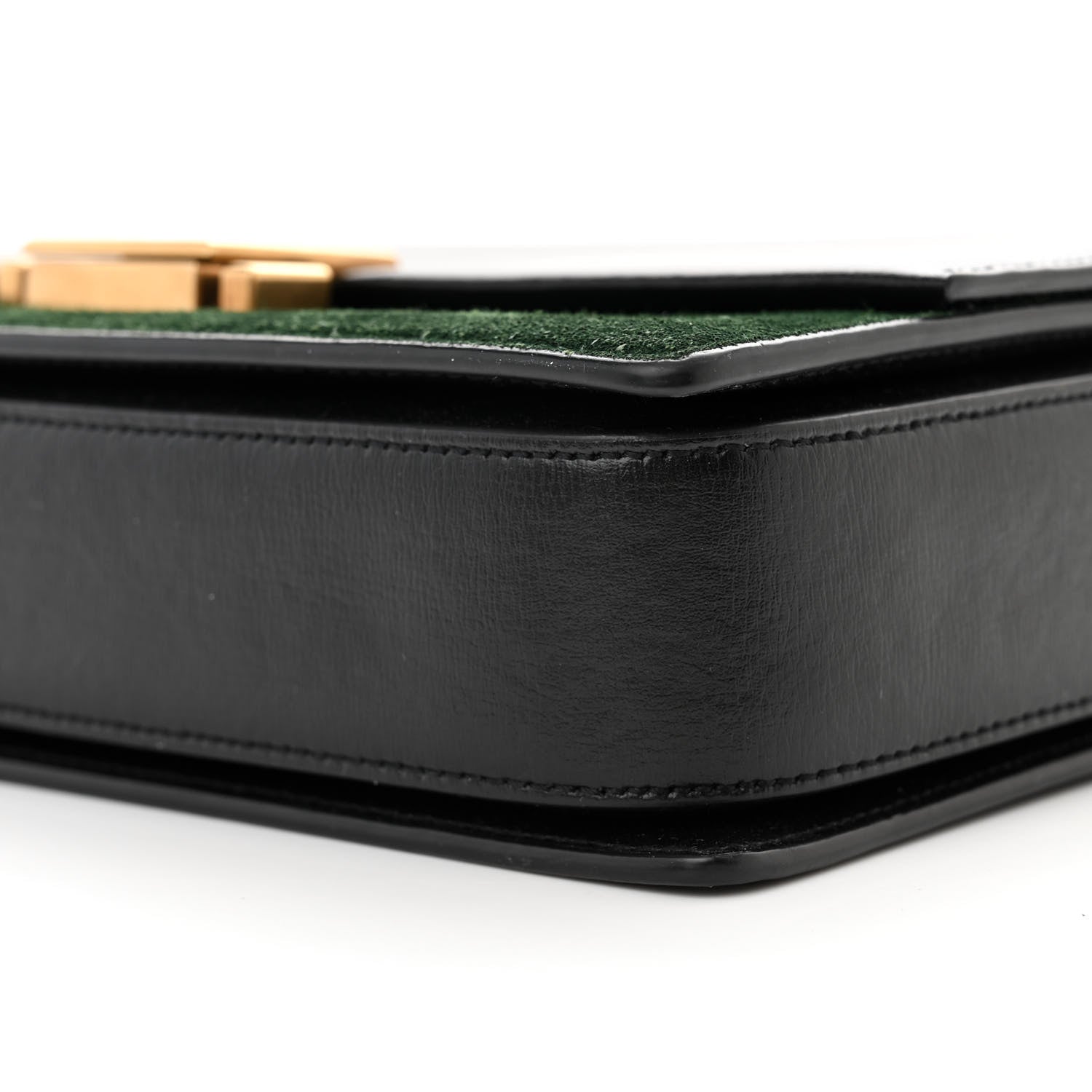 Saint Laurent Smooth Calfskin Suede Medium Bellechasse Dark Green 10 of 14