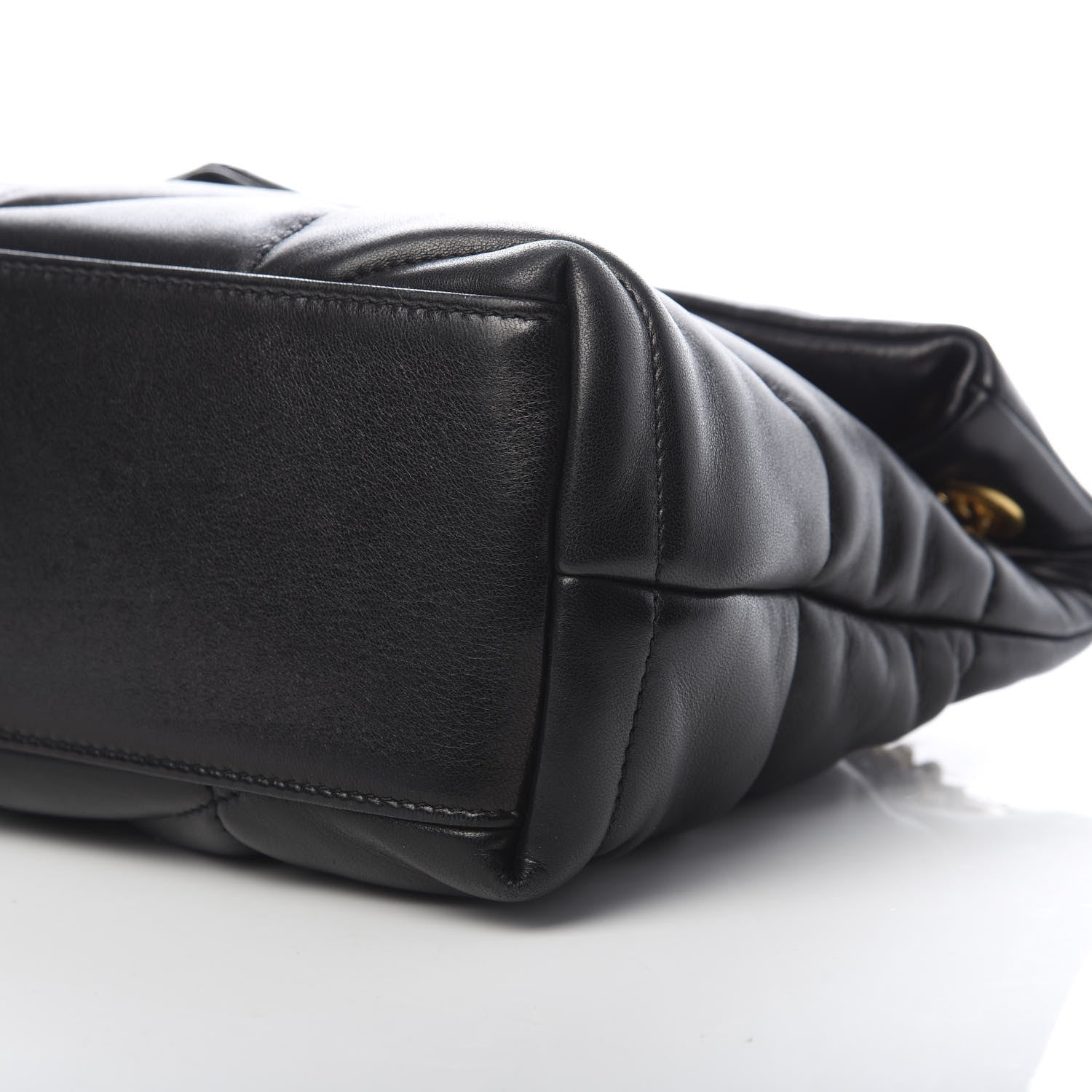 Saint Laurent Lambskin Quilted Small Loulou Puffer Monogram Chain Satchel Black 10 of 10