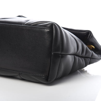 Saint Laurent Lambskin Quilted Small Loulou Puffer Monogram Chain Satchel Black 10 of 10
