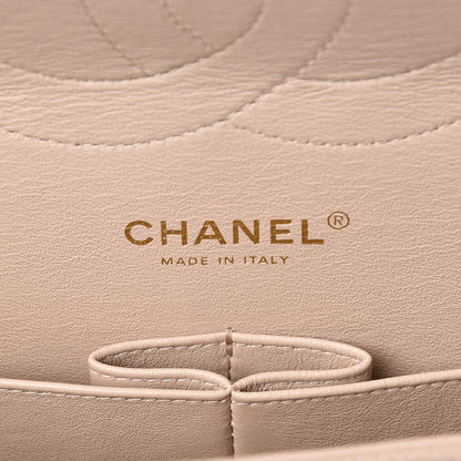 Chanel Iridescent Caviar Quilted Jumbo Double Flap Beige 6 of 14